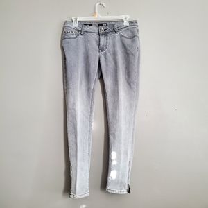 a.n.a Grey Ombre Womens Skinny Jeans